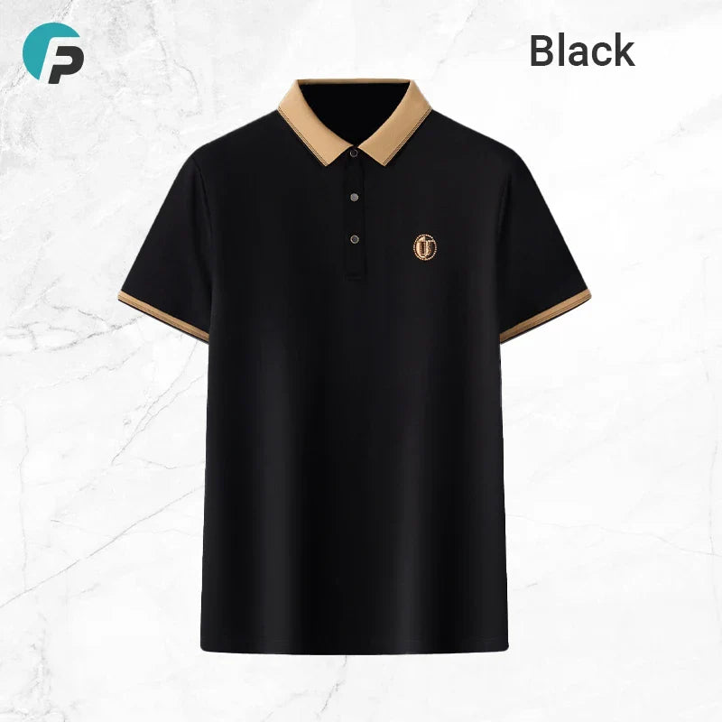 FlexPolo - Men's Ice Silk Breathable Embroidered Polo - Last Day 70% OFF