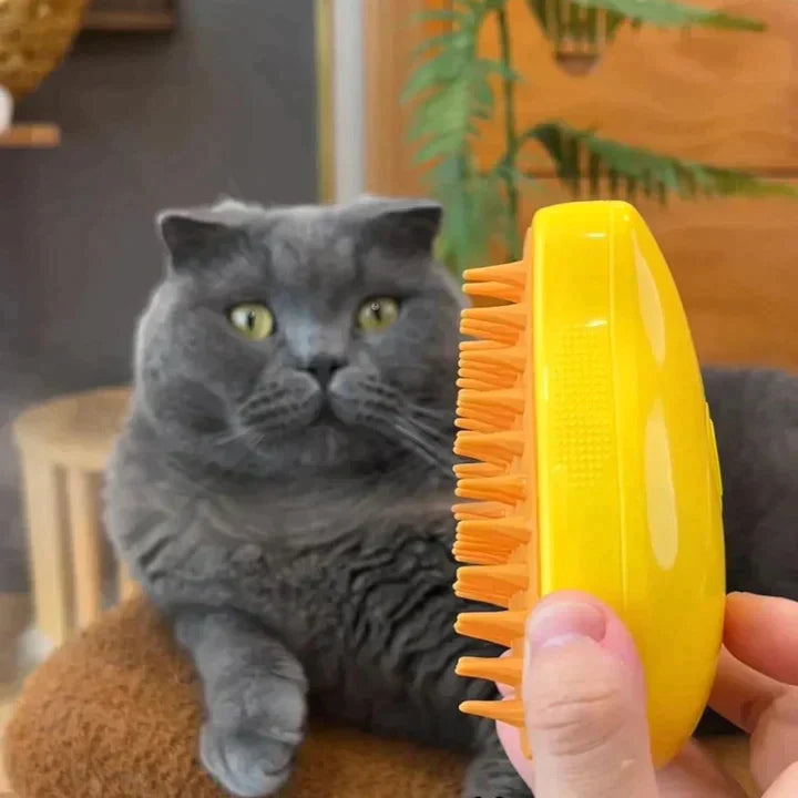 Exclusive Rechargeable Steam Pet Brush (95°F-113°F) For Pet Bathing