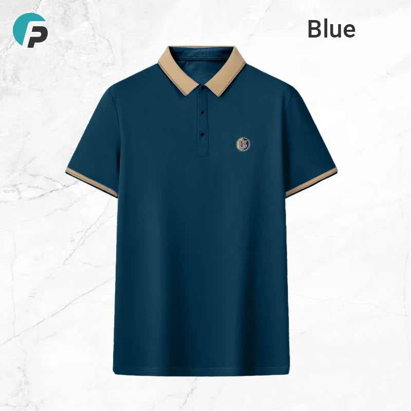 FlexPolo - Men's Ice Silk Breathable Embroidered Polo - Last Day 70% OFF